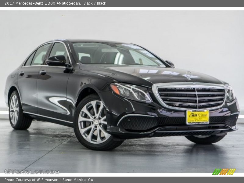 Black / Black 2017 Mercedes-Benz E 300 4Matic Sedan