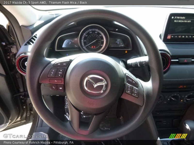 Titanium Flash Mica / Black 2017 Mazda CX-3 Sport AWD