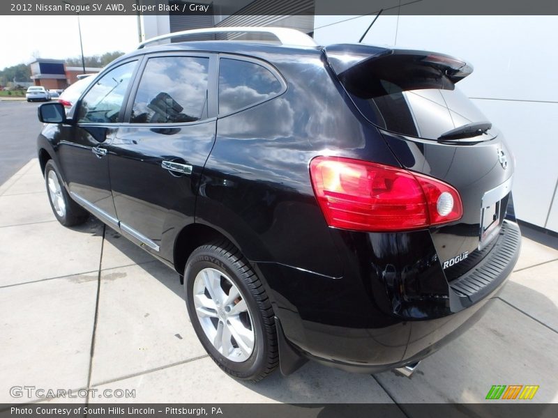 Super Black / Gray 2012 Nissan Rogue SV AWD