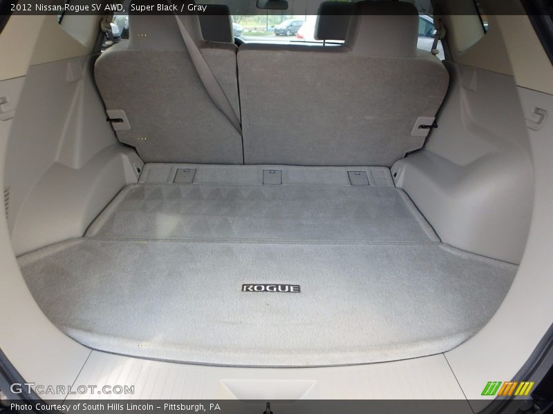 Super Black / Gray 2012 Nissan Rogue SV AWD
