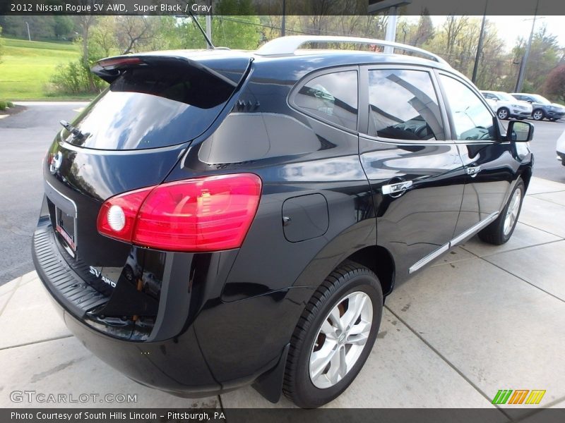 Super Black / Gray 2012 Nissan Rogue SV AWD