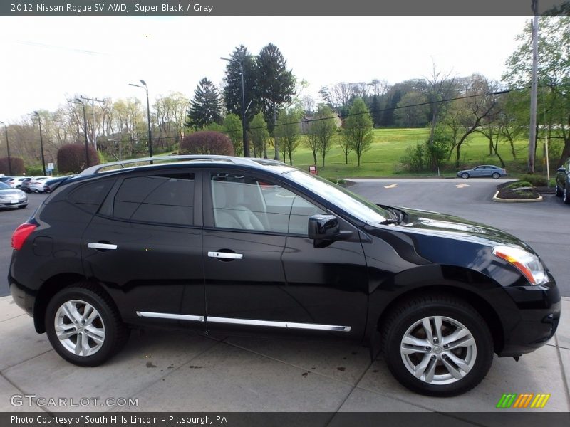 Super Black / Gray 2012 Nissan Rogue SV AWD