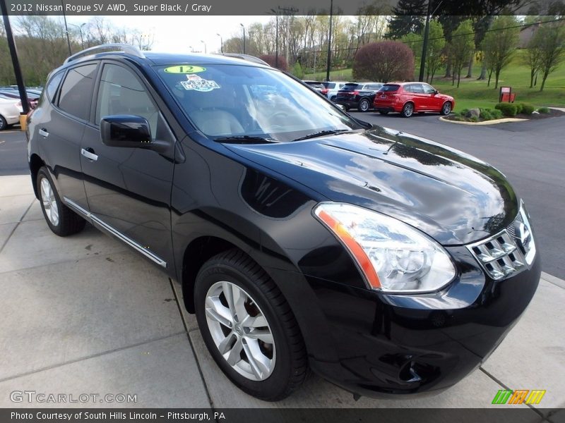 Super Black / Gray 2012 Nissan Rogue SV AWD