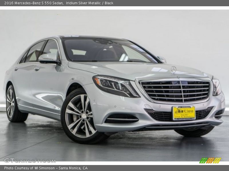 Iridium Silver Metallic / Black 2016 Mercedes-Benz S 550 Sedan