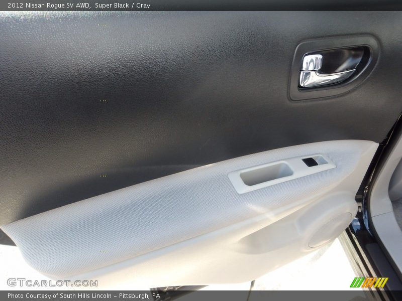 Super Black / Gray 2012 Nissan Rogue SV AWD
