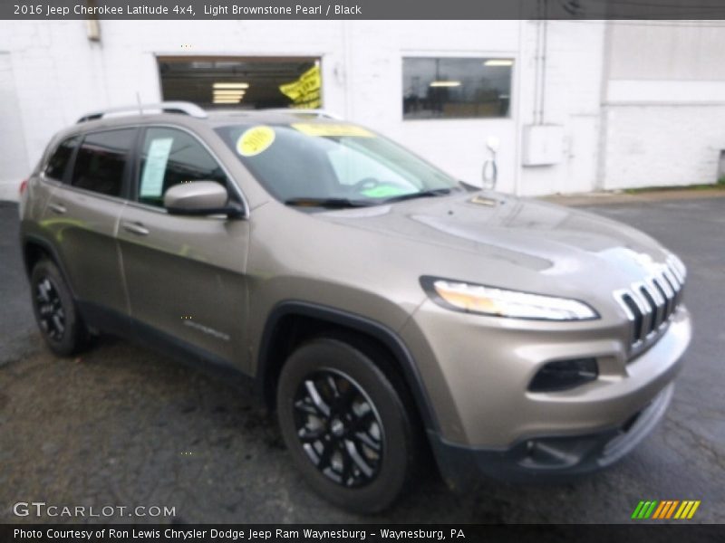 Light Brownstone Pearl / Black 2016 Jeep Cherokee Latitude 4x4