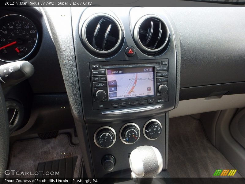 Super Black / Gray 2012 Nissan Rogue SV AWD