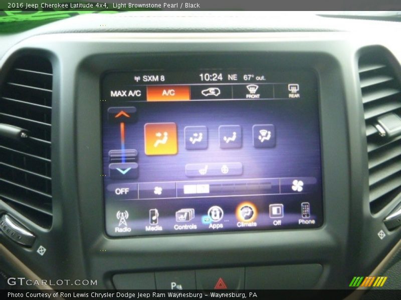 Light Brownstone Pearl / Black 2016 Jeep Cherokee Latitude 4x4