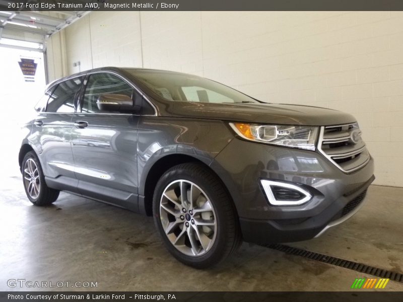 Magnetic Metallic / Ebony 2017 Ford Edge Titanium AWD