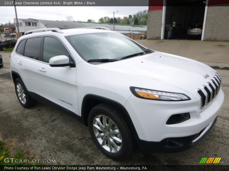 Bright White / Black 2017 Jeep Cherokee Limited 4x4
