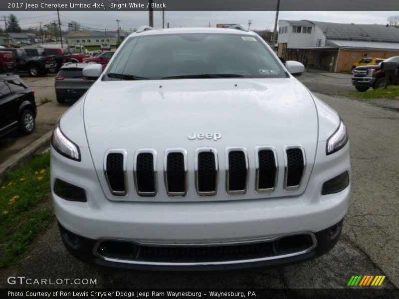 Bright White / Black 2017 Jeep Cherokee Limited 4x4