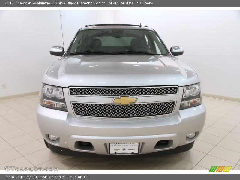 Silver Ice Metallic / Ebony 2013 Chevrolet Avalanche LTZ 4x4 Black Diamond Edition