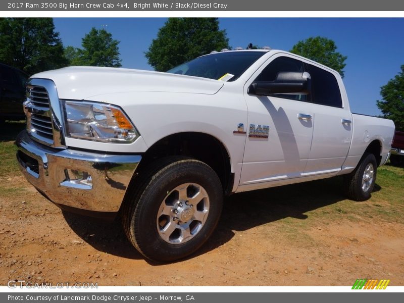 Bright White / Black/Diesel Gray 2017 Ram 3500 Big Horn Crew Cab 4x4