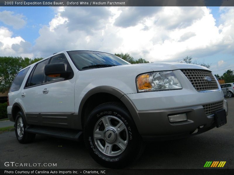 Oxford White / Medium Parchment 2003 Ford Expedition Eddie Bauer