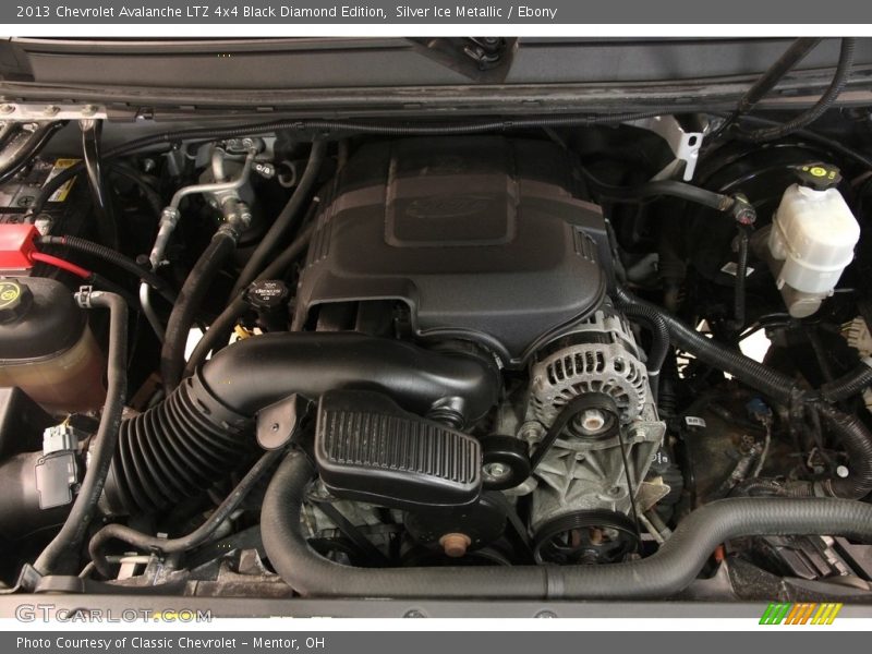 Silver Ice Metallic / Ebony 2013 Chevrolet Avalanche LTZ 4x4 Black Diamond Edition