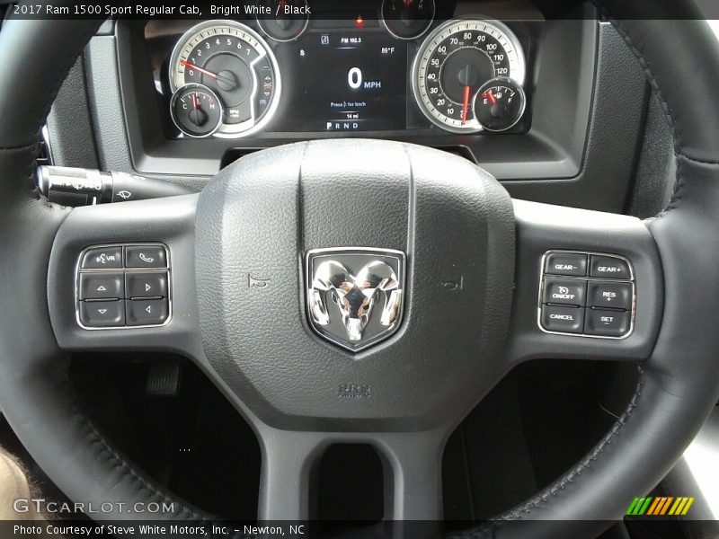 Bright White / Black 2017 Ram 1500 Sport Regular Cab