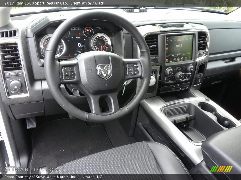 Bright White / Black 2017 Ram 1500 Sport Regular Cab