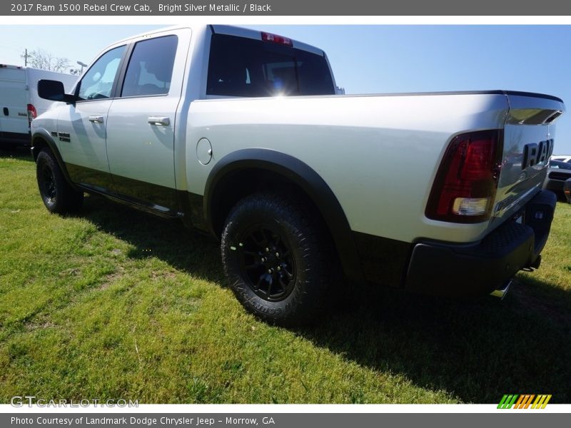 Bright Silver Metallic / Black 2017 Ram 1500 Rebel Crew Cab