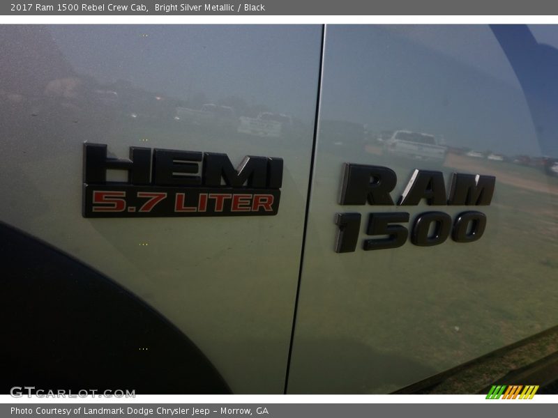 Bright Silver Metallic / Black 2017 Ram 1500 Rebel Crew Cab