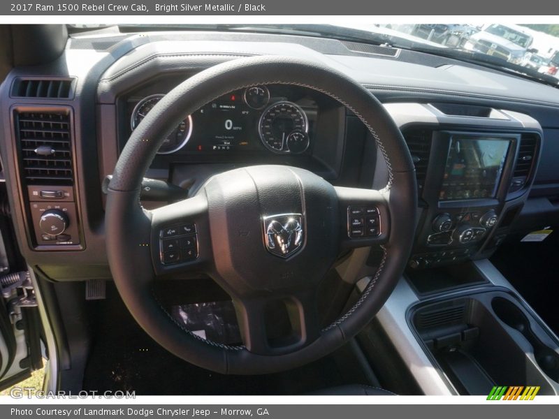 Bright Silver Metallic / Black 2017 Ram 1500 Rebel Crew Cab