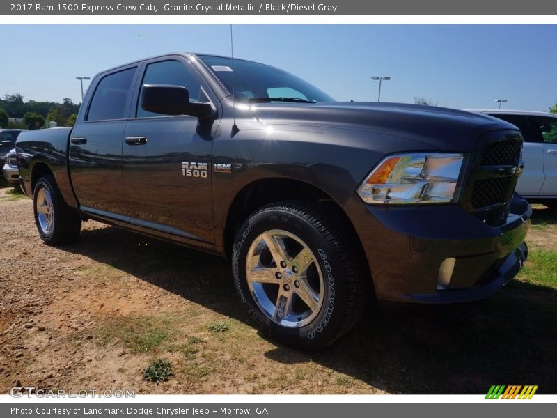 Granite Crystal Metallic / Black/Diesel Gray 2017 Ram 1500 Express Crew Cab