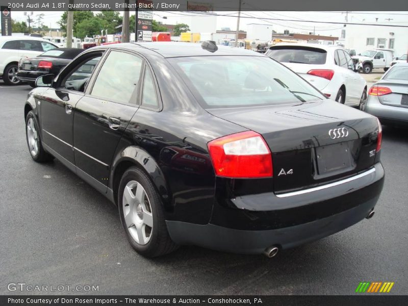 Brilliant Black / Ebony 2004 Audi A4 1.8T quattro Sedan