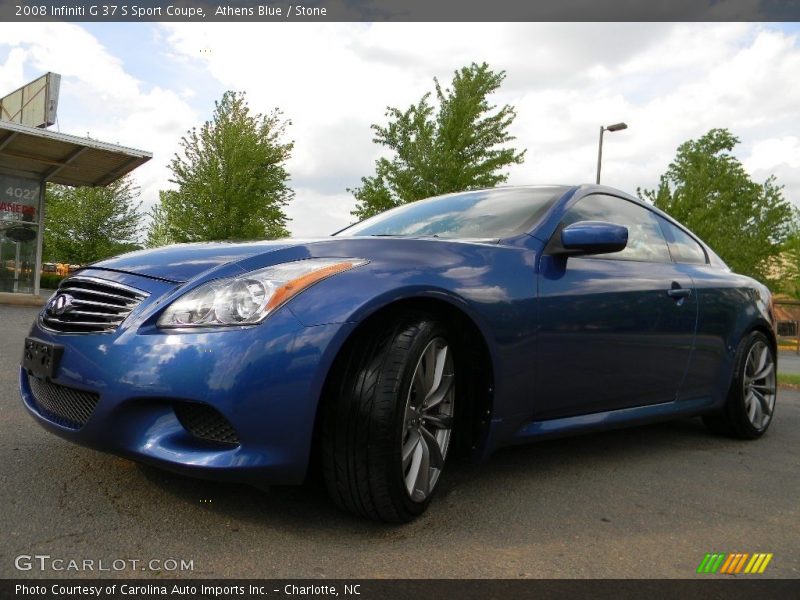 Athens Blue / Stone 2008 Infiniti G 37 S Sport Coupe