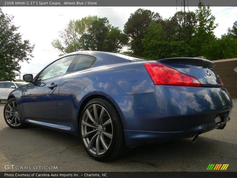 Athens Blue / Stone 2008 Infiniti G 37 S Sport Coupe