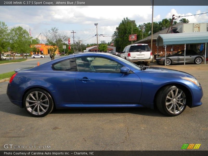 Athens Blue / Stone 2008 Infiniti G 37 S Sport Coupe