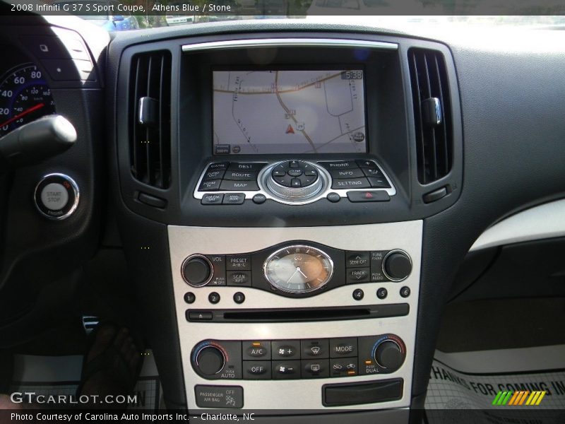 Athens Blue / Stone 2008 Infiniti G 37 S Sport Coupe