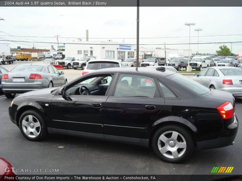 Brilliant Black / Ebony 2004 Audi A4 1.8T quattro Sedan