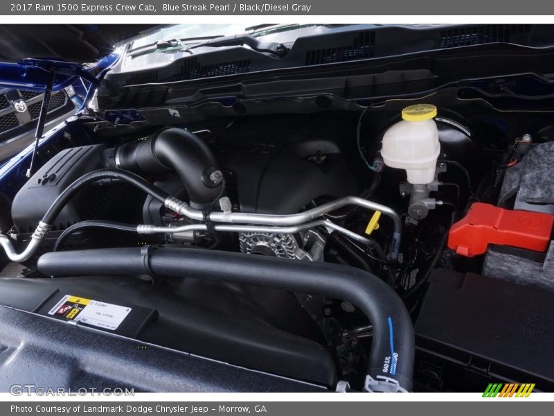 Blue Streak Pearl / Black/Diesel Gray 2017 Ram 1500 Express Crew Cab