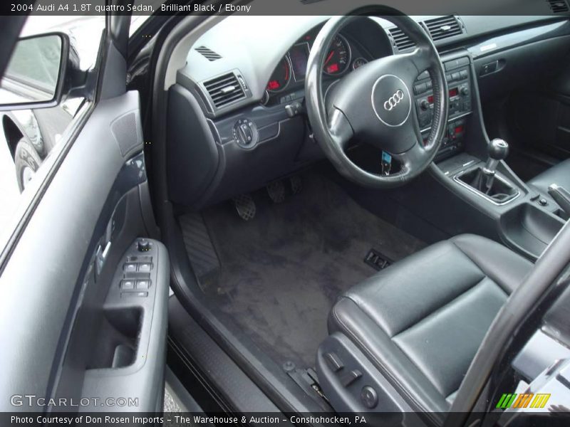 Brilliant Black / Ebony 2004 Audi A4 1.8T quattro Sedan