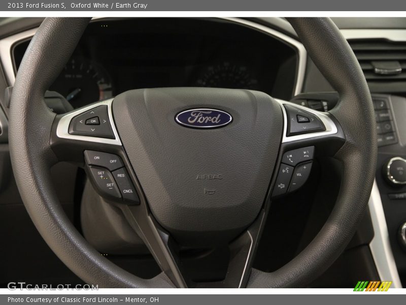 Oxford White / Earth Gray 2013 Ford Fusion S