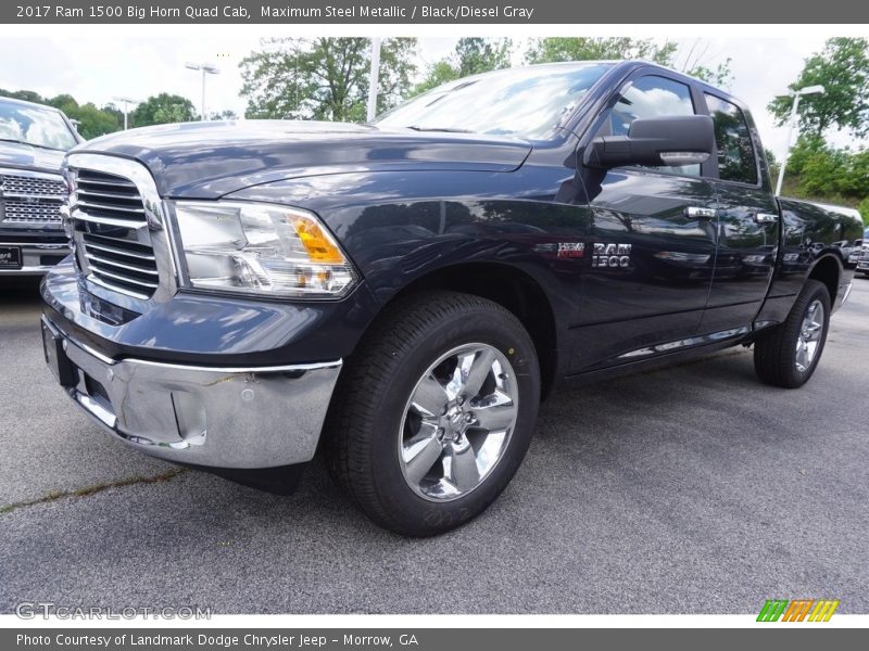 Maximum Steel Metallic / Black/Diesel Gray 2017 Ram 1500 Big Horn Quad Cab