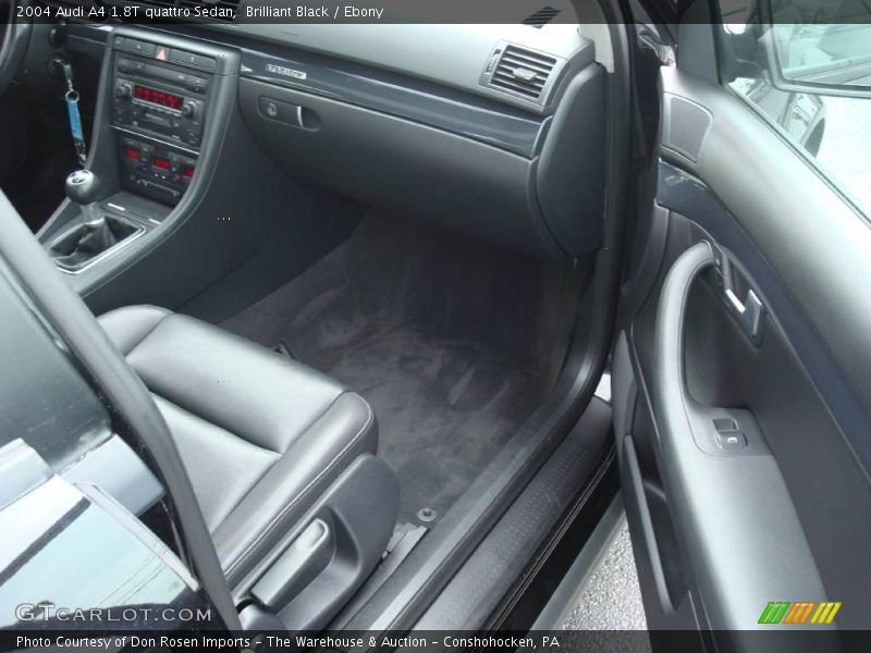 Brilliant Black / Ebony 2004 Audi A4 1.8T quattro Sedan