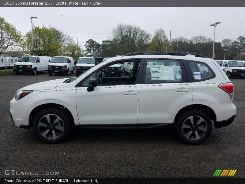 Crystal White Pearl / Gray 2017 Subaru Forester 2.5i