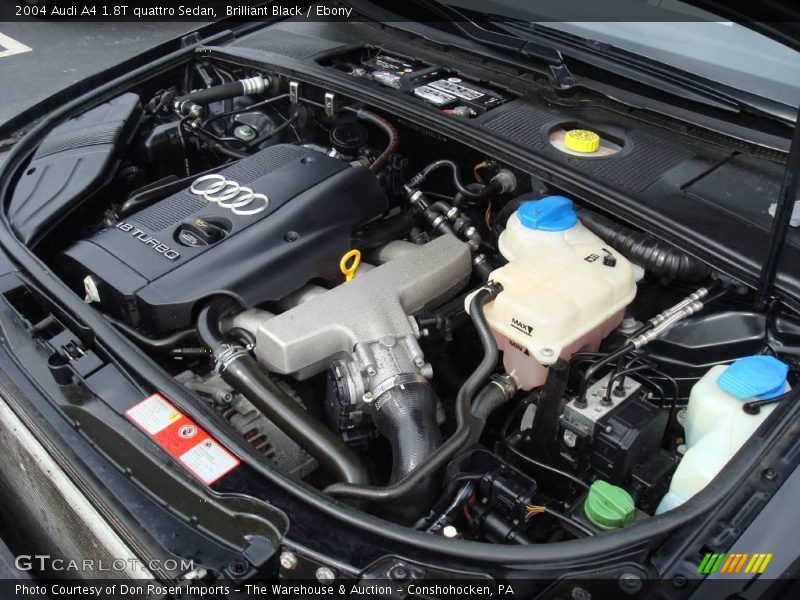 Brilliant Black / Ebony 2004 Audi A4 1.8T quattro Sedan