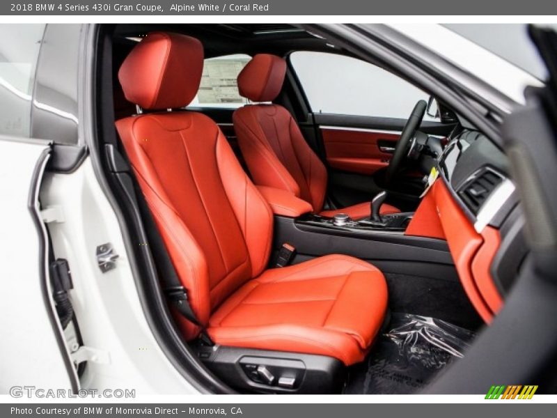 Alpine White / Coral Red 2018 BMW 4 Series 430i Gran Coupe