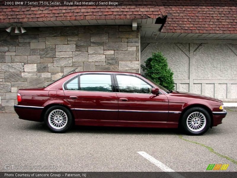 Royal Red Metallic / Sand Beige 2001 BMW 7 Series 750iL Sedan