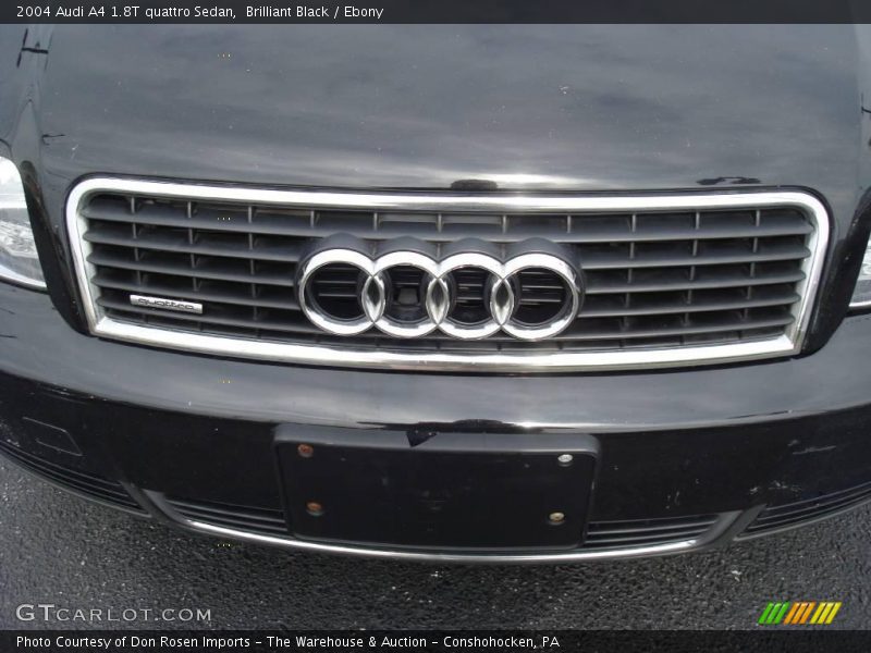 Brilliant Black / Ebony 2004 Audi A4 1.8T quattro Sedan