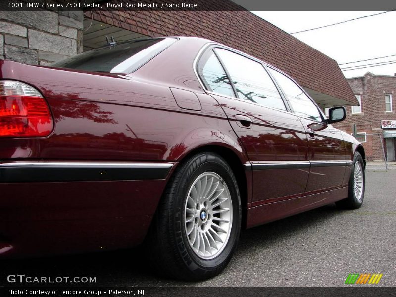 Royal Red Metallic / Sand Beige 2001 BMW 7 Series 750iL Sedan