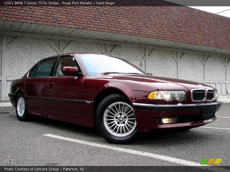 Royal Red Metallic / Sand Beige 2001 BMW 7 Series 750iL Sedan