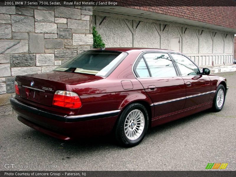 Royal Red Metallic / Sand Beige 2001 BMW 7 Series 750iL Sedan