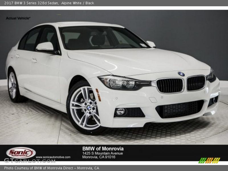Alpine White / Black 2017 BMW 3 Series 328d Sedan