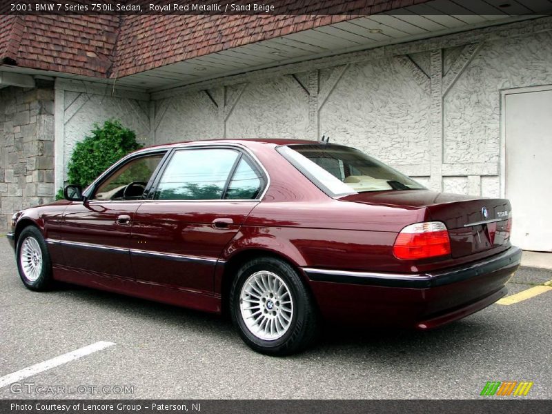 Royal Red Metallic / Sand Beige 2001 BMW 7 Series 750iL Sedan