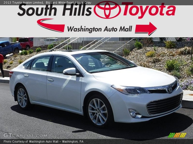 Blizzard White Pearl / Light Gray 2013 Toyota Avalon Limited