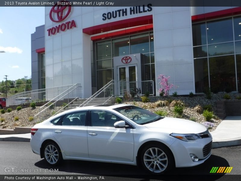 Blizzard White Pearl / Light Gray 2013 Toyota Avalon Limited