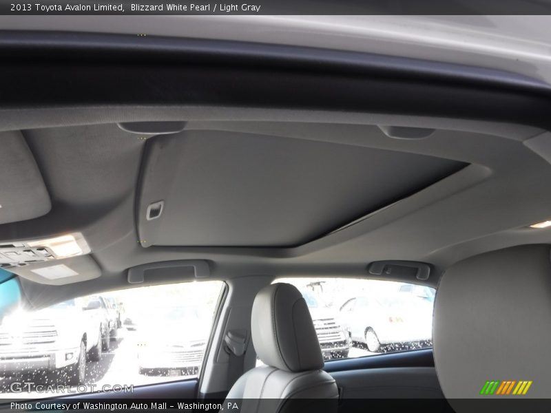 Blizzard White Pearl / Light Gray 2013 Toyota Avalon Limited