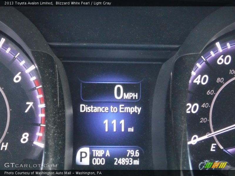 Blizzard White Pearl / Light Gray 2013 Toyota Avalon Limited